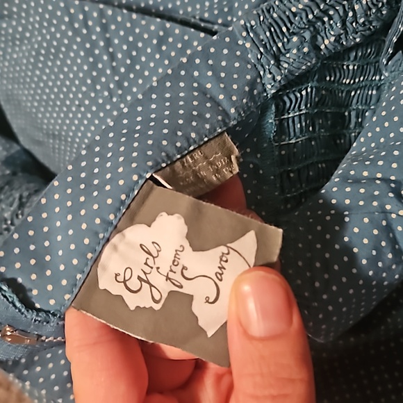 Girls of savoy. Women's size 0. Blue with white dots. stripes less dress. - Picture 7 of 10